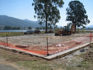 New Netball court under construction