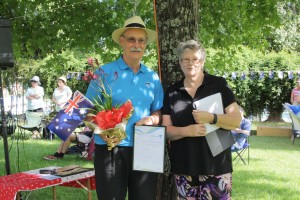 Keith Pike receiving award